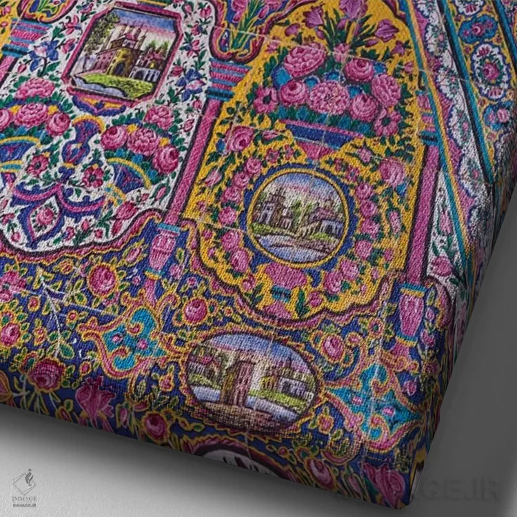 تابلو دکوراتیو Shiraz, Nasir-Al Molk Mosque, Exterior Tilework,ایران، شی… اثر والتر بیبیکوف - نمای نزدیک بافت بوم