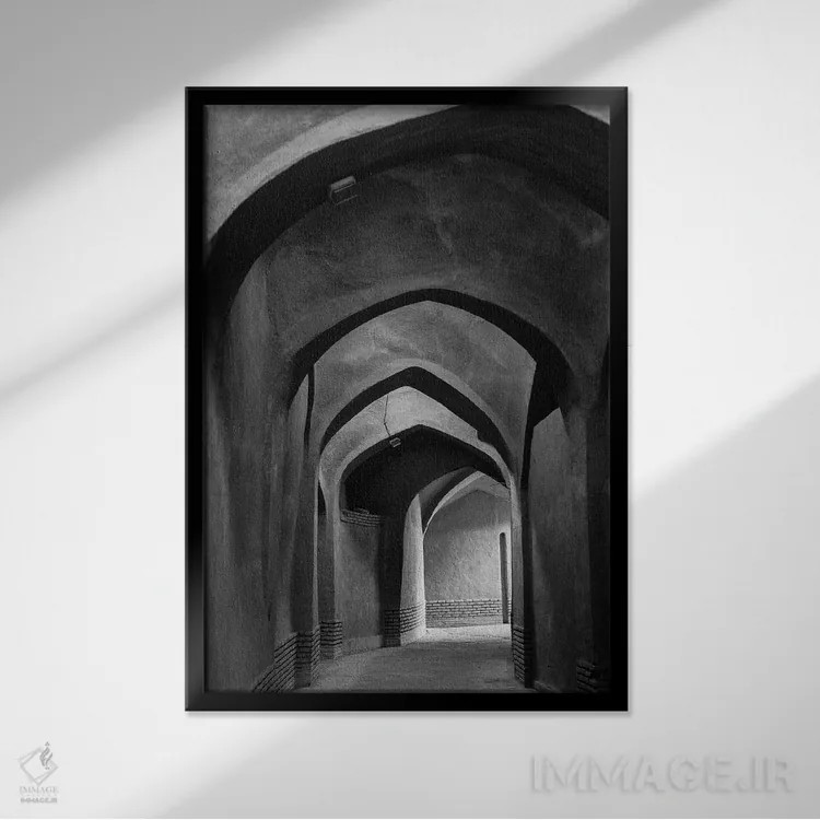 تابلو دکوراتیو Yazd, Arches,ایران، یزد، طاق ها اثر والتر بیبیکوف - نمای قابدار مشکی