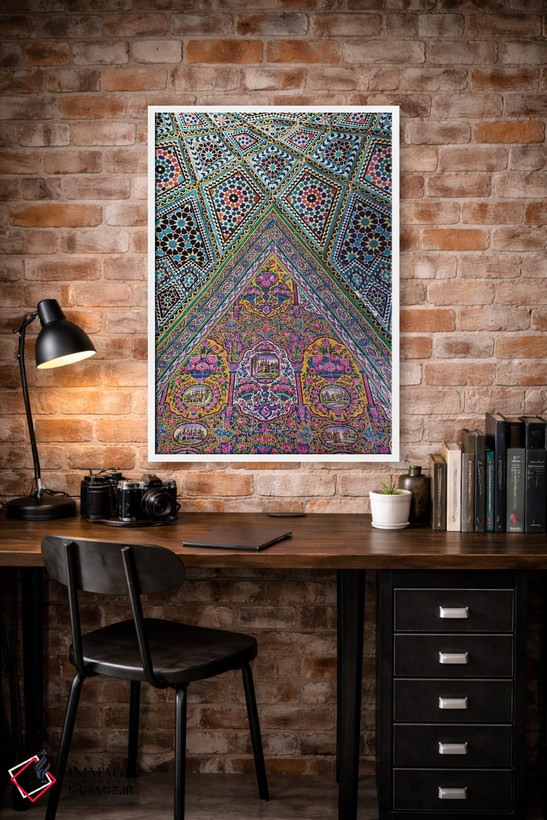 تابلو دکوراتیو Shiraz, Nasir-Al Molk Mosque, Exterior Tilework,ایران، شی… اثر والتر بیبیکوف - D1W