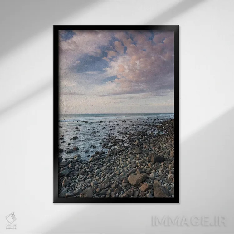 تابلو دکوراتیو North Island, Pungarehu. Cape Egmont, seascape II,نیوزیلن… اثر والتر بیبیکوف - نمای قابدار مشکی