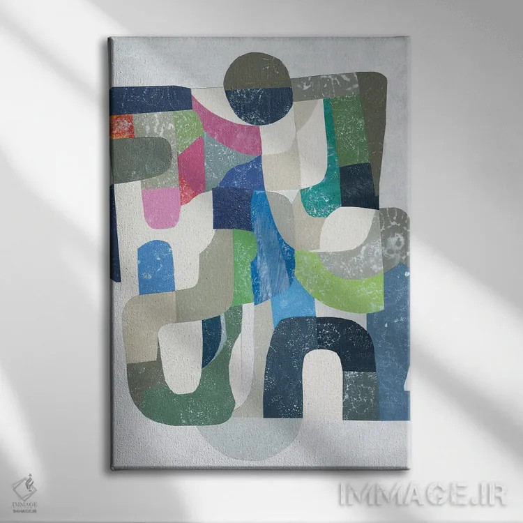 تابلو انتزاعی خواب خیار II اثر کوکو گود - نمای روبهرو روی دیوار