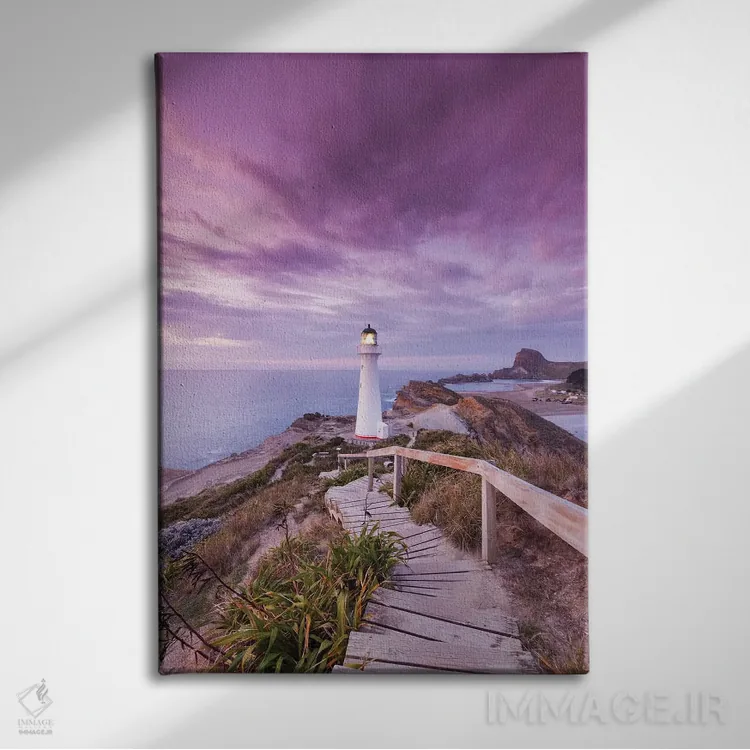 تابلو دکوراتیو North Island, Castlepoint. Castlepoint Lighthouse I,نیوزی… اثر والتر بیبیکوف - نمای روبهرو روی دیوار