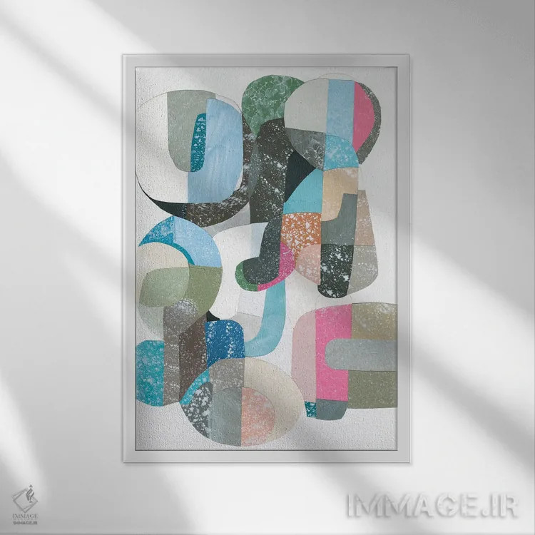 تابلو انتزاعی خواب خیار I اثر کوکو گود - نمای قابدار سفید