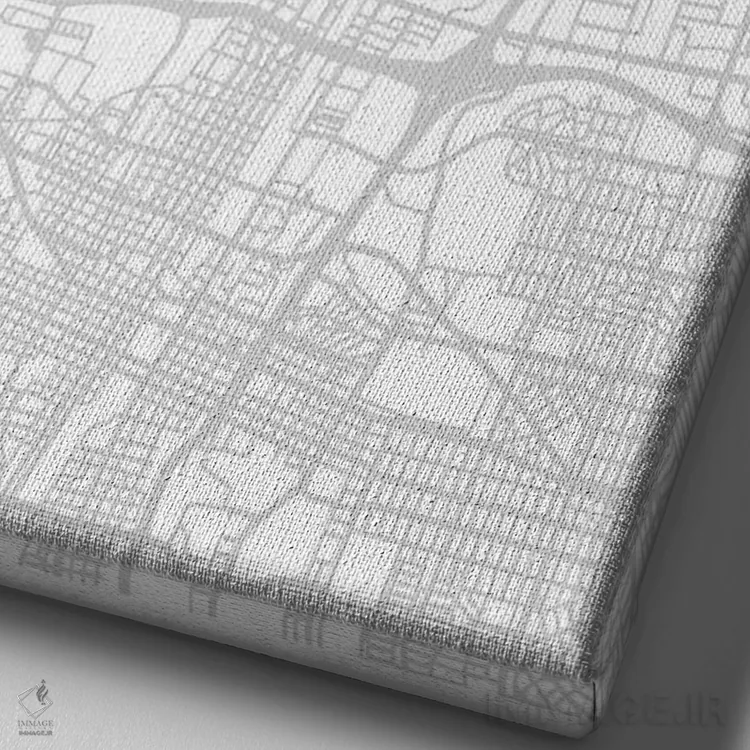 تابلو دکوراتیو New Mexico, City Map Minimal Style,نقشه ساده شهری آلبوکر… اثر وال دکور ادیکت - نمای نزدیک بافت بوم
