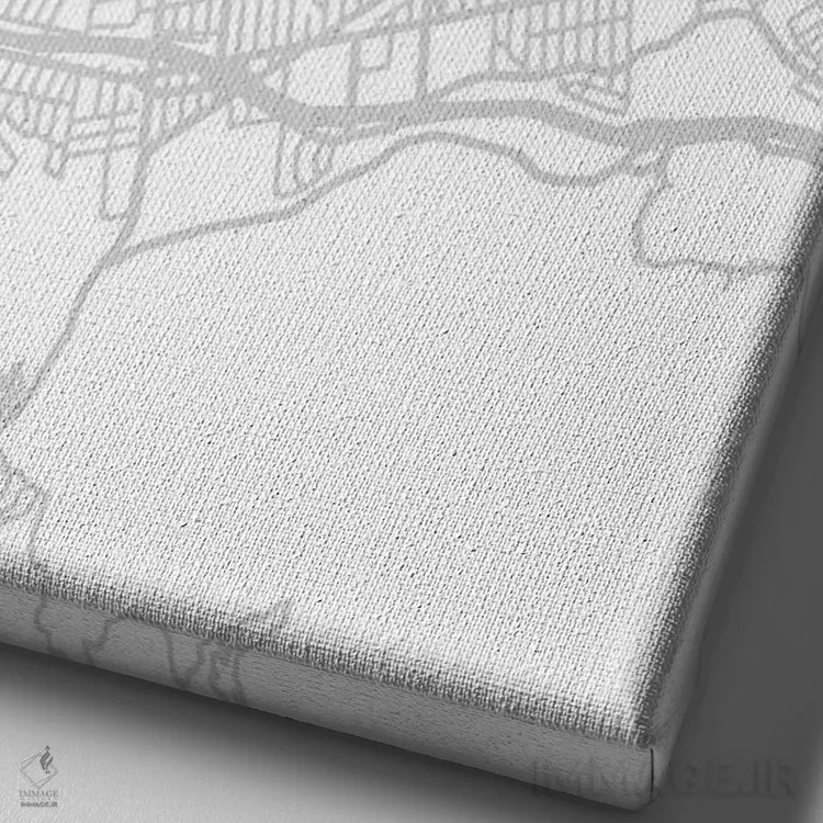 تابلو دکوراتیو California City Map Minimal Style,نقشه ساده شهری بوربانک… اثر وال دکور ادیکت - نمای نزدیک بافت بوم