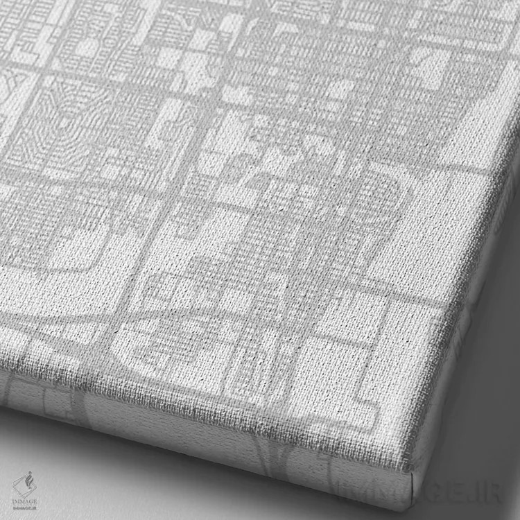 تابلو دکوراتیو Florida, City Map Minimal Style,نقشه مینیمال شهر فورت لا… اثر وال دکور ادیکت - نمای نزدیک بافت بوم