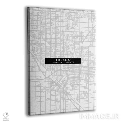 تابلو دکوراتیو California, City Map Minimal Style,نقشه مینیمال شهر فرزن… اثر وال دکور ادیکت - نمای پرسپکتیو محصول