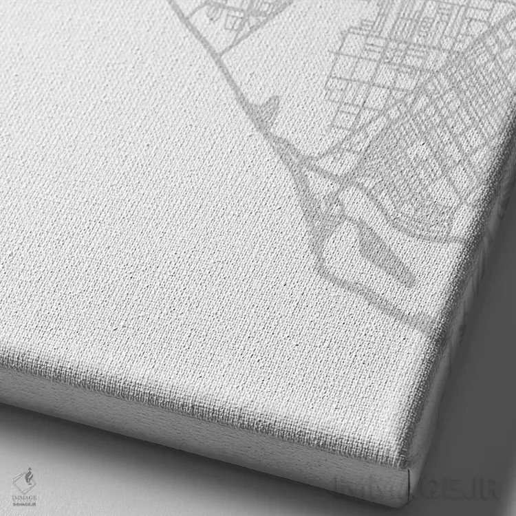 تابلو دکوراتیو California, City Map Minimal Style,نقشه مینیمال شهر هانت… اثر وال دکور ادیکت - نمای نزدیک بافت بوم