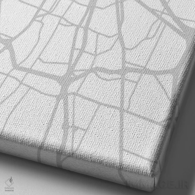 تابلو دکوراتیو Tennessee City Map Minimal Style,نقشه مینیمال شهر نشویل… اثر وال دکور ادیکت - نمای نزدیک بافت بوم