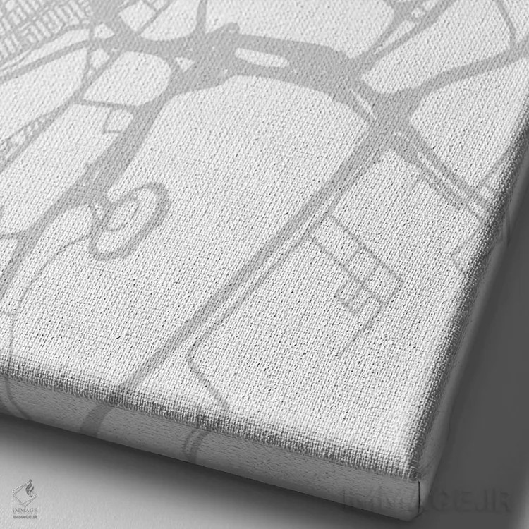 تابلو دکوراتیو New Jersey City Map Minimal Style,نقشه مینیمال شهر نیوار… اثر وال دکور ادیکت - نمای نزدیک بافت بوم