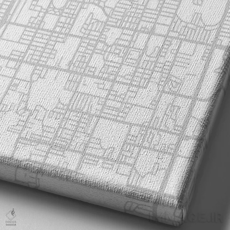 تابلو دکوراتیو Florida City Map Minimal Style,نقشه مینیمال شهر اورلاندو… اثر وال دکور ادیکت - نمای نزدیک بافت بوم