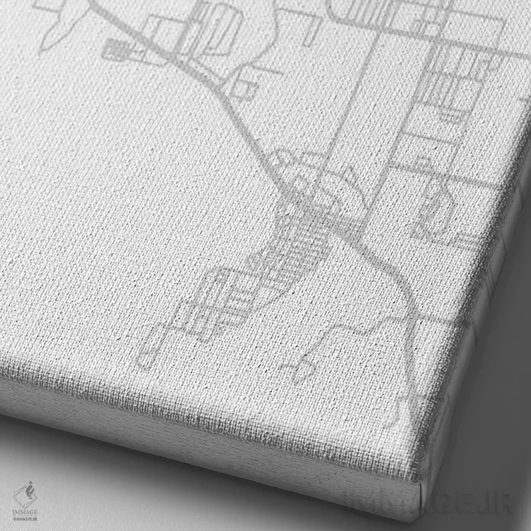 تابلو دکوراتیو California City Map Minimal Style,نقشه مینیمال شهر پالم… اثر وال دکور ادیکت - نمای نزدیک بافت بوم