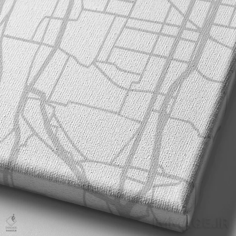 تابلو دکوراتیو Oregon City Map Minimal Style,نقشه مینیمال شهر پورتلند… اثر وال دکور ادیکت - نمای نزدیک بافت بوم