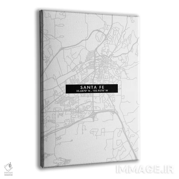 تابلو دکوراتیو Argentina City Map Minimal Style,نقشه مینیمال شهر سانتا… اثر وال دکور ادیکت - نمای پرسپکتیو محصول