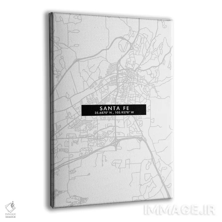 تابلو دکوراتیو Argentina City Map Minimal Style,نقشه مینیمال شهر سانتا… اثر وال دکور ادیکت - نمای پرسپکتیو محصول