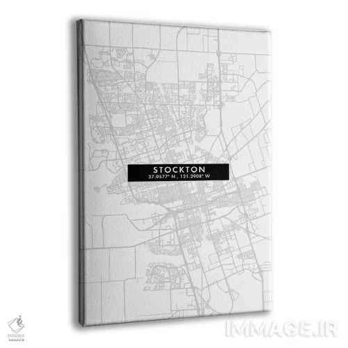 تابلو دکوراتیو California City Map Minimal Style,نقشه مینیمال شهر استاک… اثر وال دکور ادیکت - نمای پرسپکتیو محصول