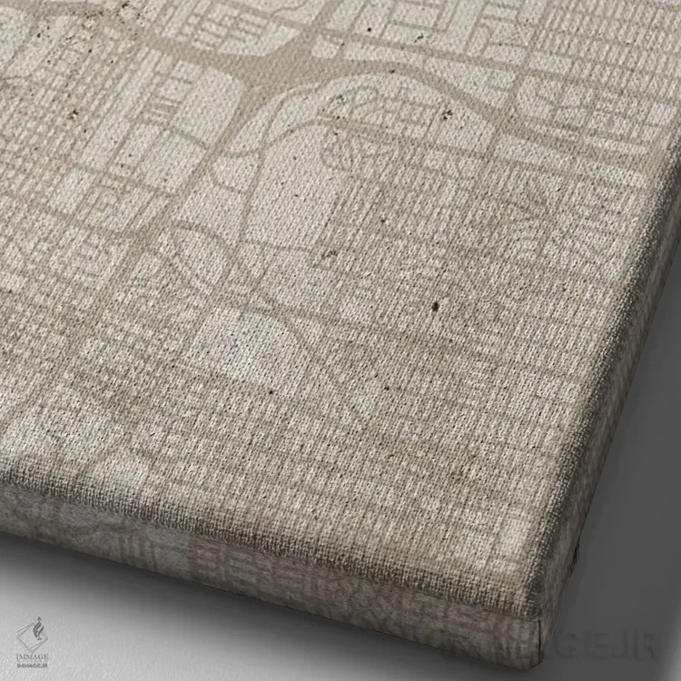 تابلو دکوراتیو New Mexico, City Map Abstract Style,نقشه انتزاعی شهر آلب… اثر وال دکور ادیکت - نمای نزدیک بافت بوم