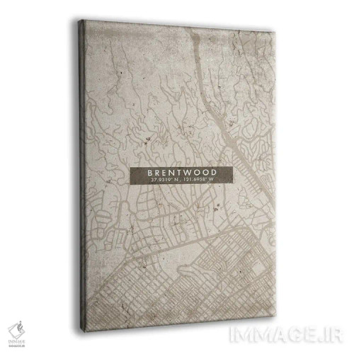 تابلو دکوراتیو California City Map Abstract Style,نقشه انتزاعی شهر برنت… اثر وال دکور ادیکت - نمای پرسپکتیو محصول