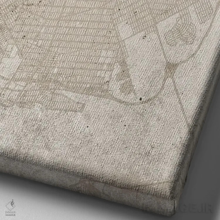 تابلو دکوراتیو New York City Map Abstract Style,نقشه انتزاعی شهر بروکلی… اثر وال دکور ادیکت - نمای نزدیک بافت بوم