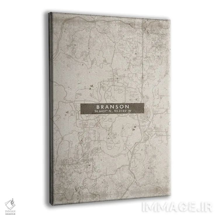 تابلو دکوراتیو Missouri City Map Abstract Style,نقشه انتزاعی شهر برانسو… اثر وال دکور ادیکت - نمای پرسپکتیو محصول
