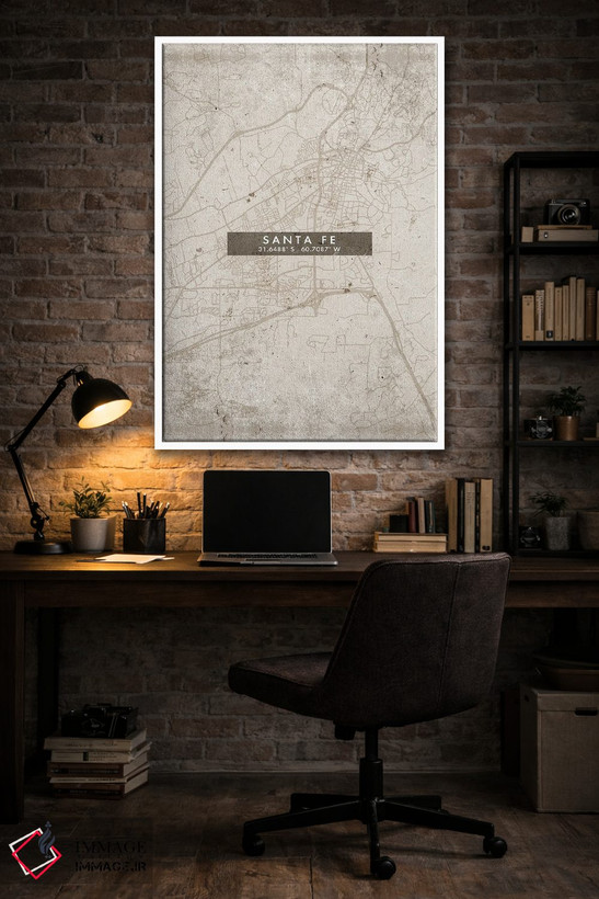 تابلو دکوراتیو Argentina City Map Abstract Style,نقشه شهر سانتا فه، آرژ… اثر وال دکور ادیکت - D3W