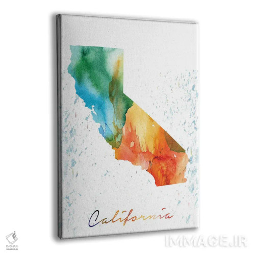 تابلو دکوراتیو کالیفرنیا رنگارنگ اثر وال دکور ادیکت - نمای پرسپکتیو محصول