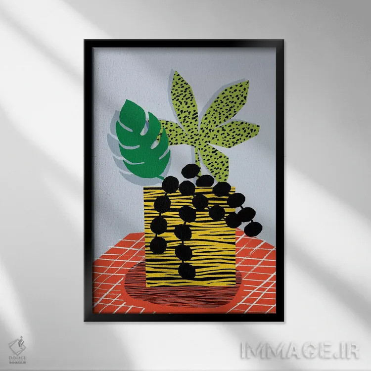 تابلو مدرن آره/درسته اثر واکـا دیزاینز - نمای قابدار مشکی