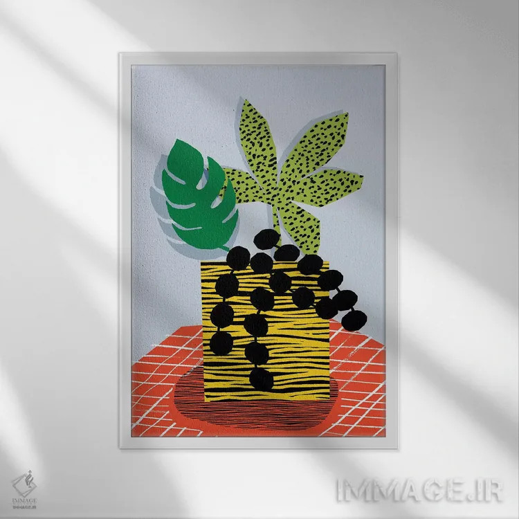 تابلو مدرن آره/درسته اثر واکـا دیزاینز - نمای قابدار سفید