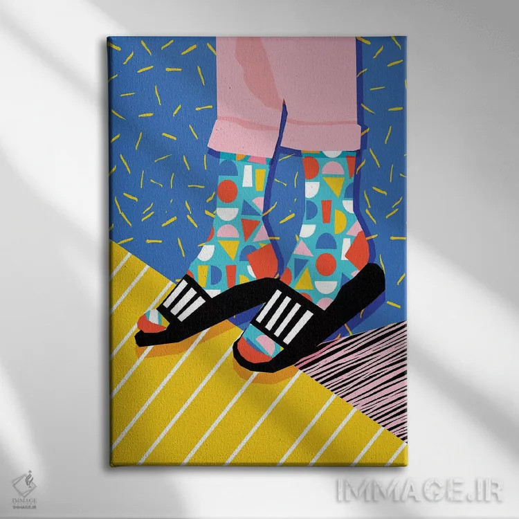 تابلو مدرن نمونه/نسخه آزمایشی اثر واکـا دیزاینز - نمای روبهرو روی دیوار