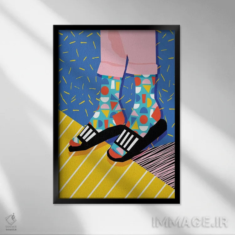 تابلو مدرن نمونه/نسخه آزمایشی اثر واکـا دیزاینز - نمای قابدار مشکی
