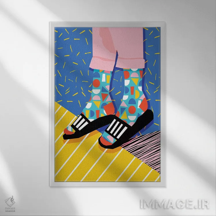 تابلو مدرن نمونه/نسخه آزمایشی اثر واکـا دیزاینز - نمای قابدار سفید