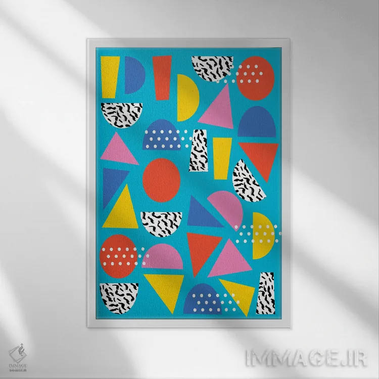 تابلو انتزاعی سبک مغز اثر واکـا دیزاینز - نمای قابدار سفید
