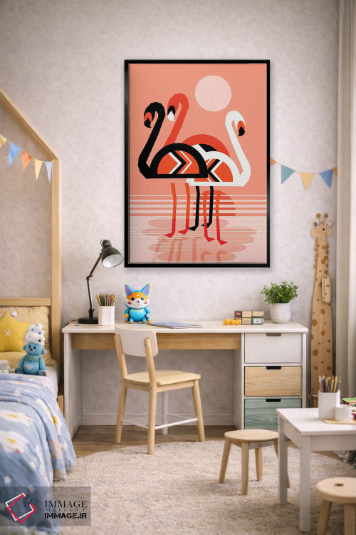 تابلو مدرن فلامینگو اثر واکـا دیزاینز - D3B