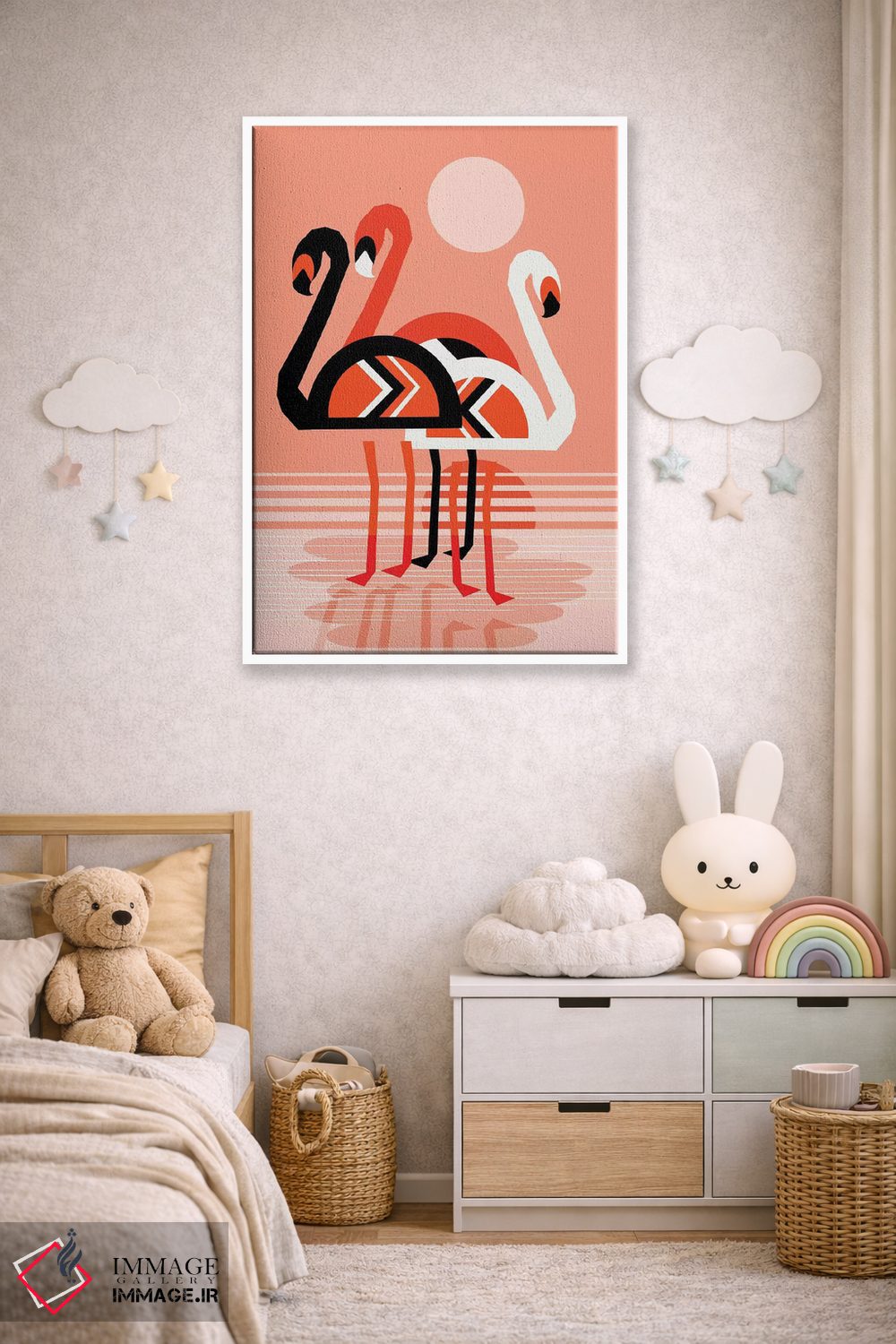 تابلو مدرن فلامینگو اثر واکـا دیزاینز - D5W