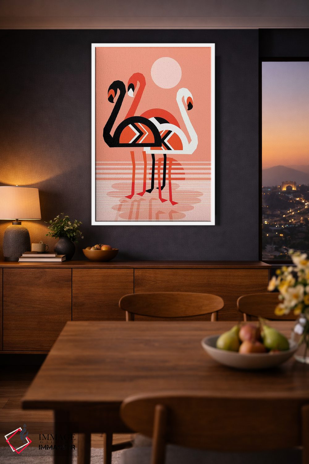 تابلو مدرن فلامینگو اثر واکـا دیزاینز - D4W