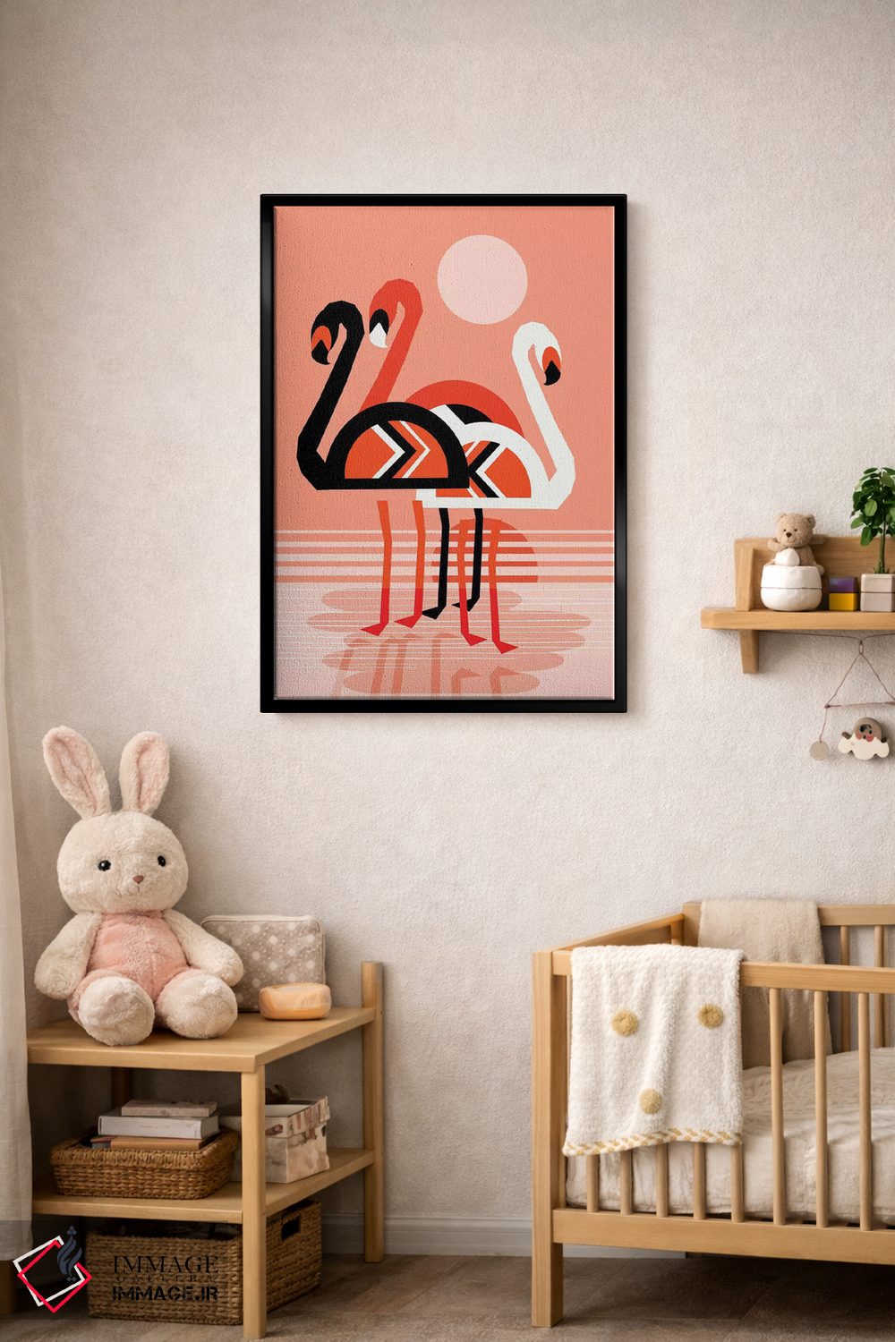 تابلو مدرن فلامینگو اثر واکـا دیزاینز - D6B