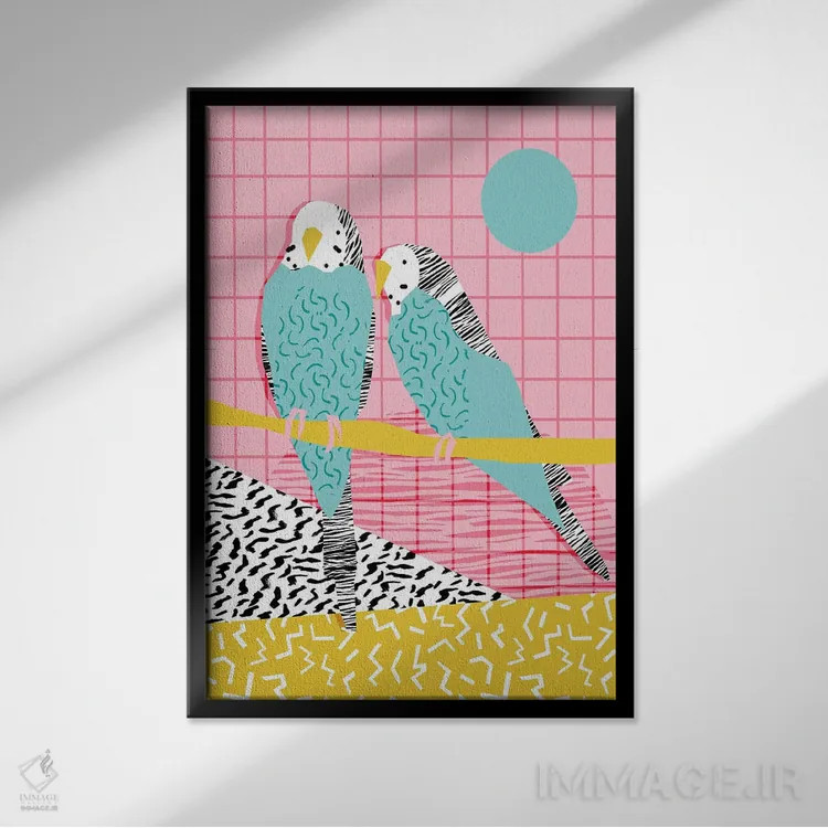 تابلو مدرن خوشگل/جذاب اثر واکـا دیزاینز - نمای قابدار مشکی