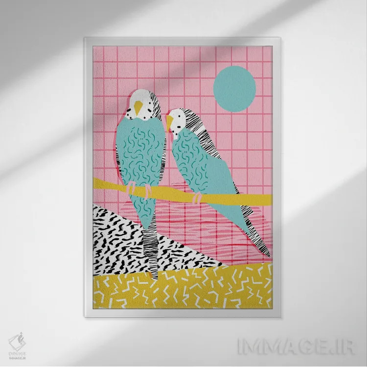 تابلو مدرن خوشگل/جذاب اثر واکـا دیزاینز - نمای قابدار سفید