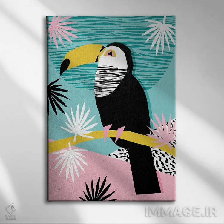 تابلو مدرن خل و چل/گیج اثر واکـا دیزاینز - نمای روبهرو روی دیوار