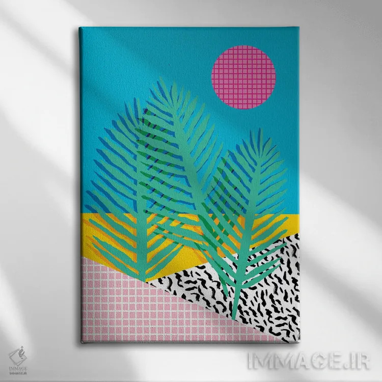 تابلو انتزاعی بسیار بزرگ/عظیم اثر واکـا دیزاینز - نمای روبهرو روی دیوار