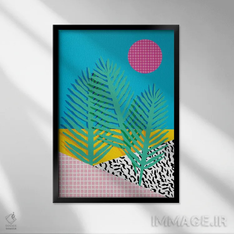 تابلو انتزاعی بسیار بزرگ/عظیم اثر واکـا دیزاینز - نمای قابدار مشکی