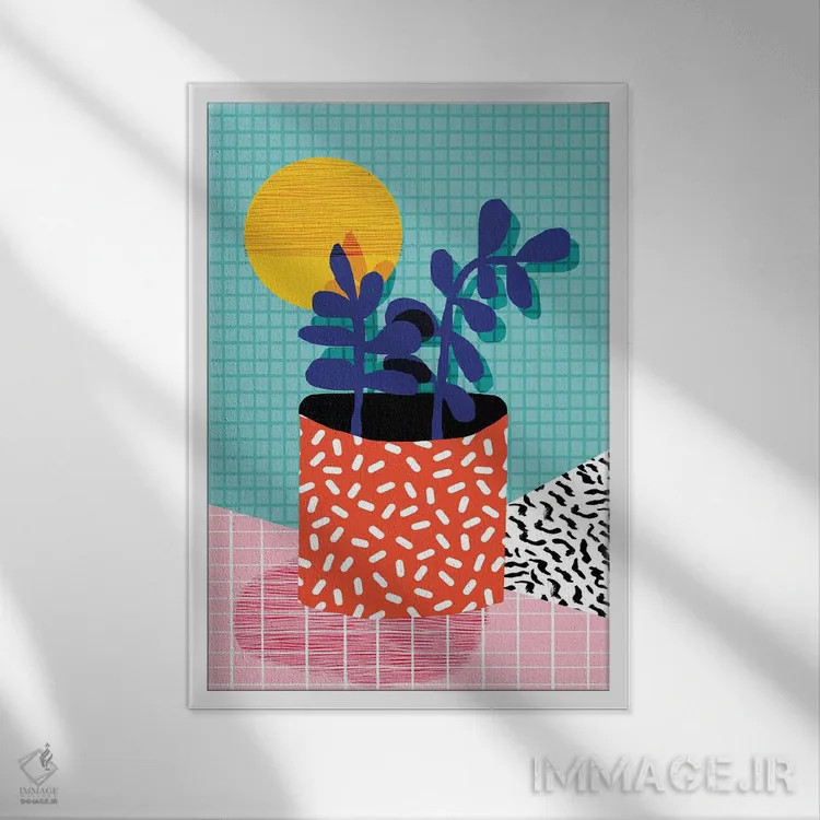 تابلو مدرن اصلا امکان نداره اثر واکـا دیزاینز - نمای قابدار سفید