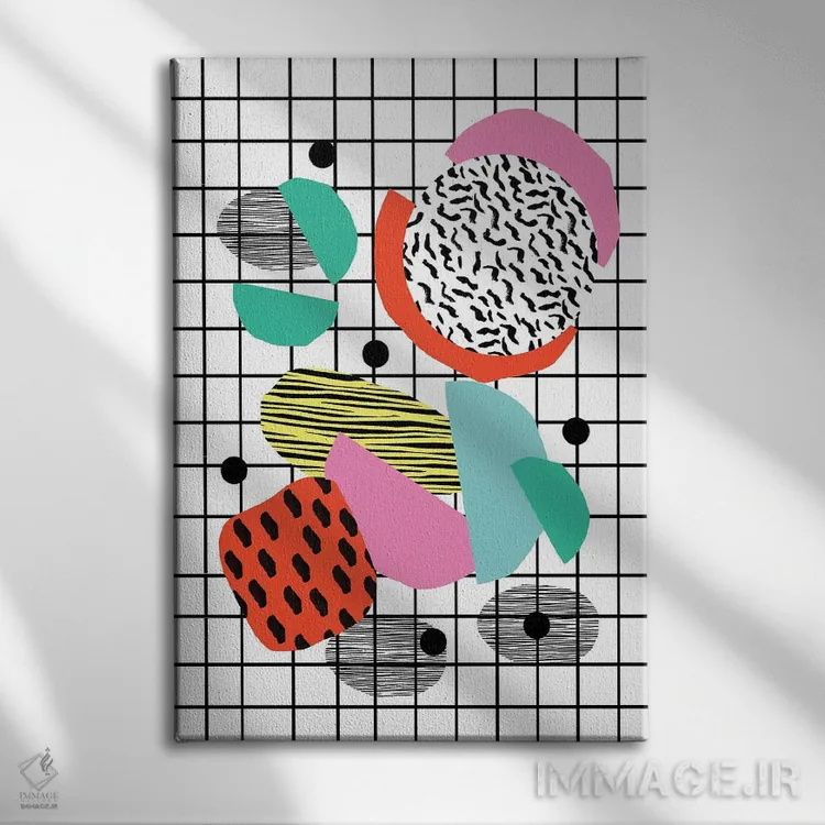 تابلو انتزاعی دار و دسته/گروه دوستان اثر واکـا دیزاینز - نمای روبهرو روی دیوار