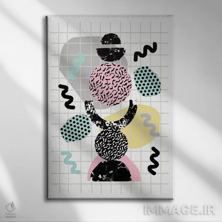 تابلو انتزاعی دادگر اثر واکـا دیزاینز - نمای روبهرو روی دیوار