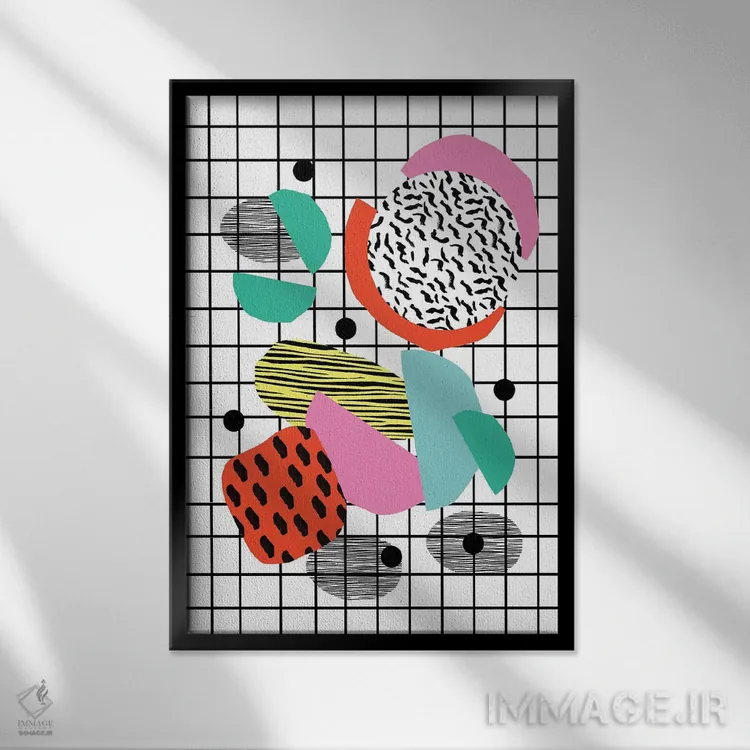 تابلو انتزاعی دار و دسته/گروه دوستان اثر واکـا دیزاینز - نمای قابدار مشکی