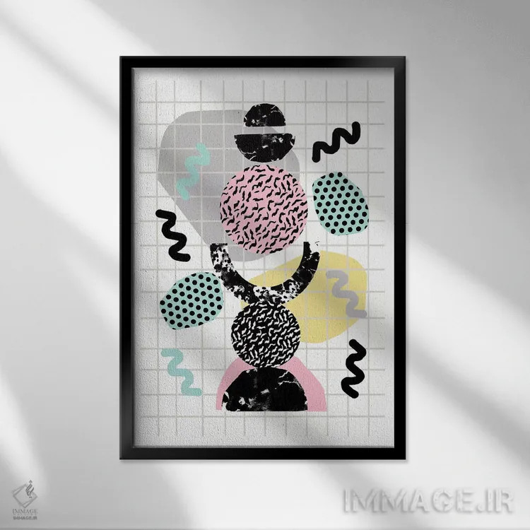 تابلو انتزاعی دادگر اثر واکـا دیزاینز - نمای قابدار مشکی