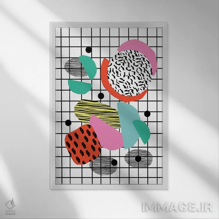 تابلو انتزاعی دار و دسته/گروه دوستان اثر واکـا دیزاینز - نمای قابدار سفید