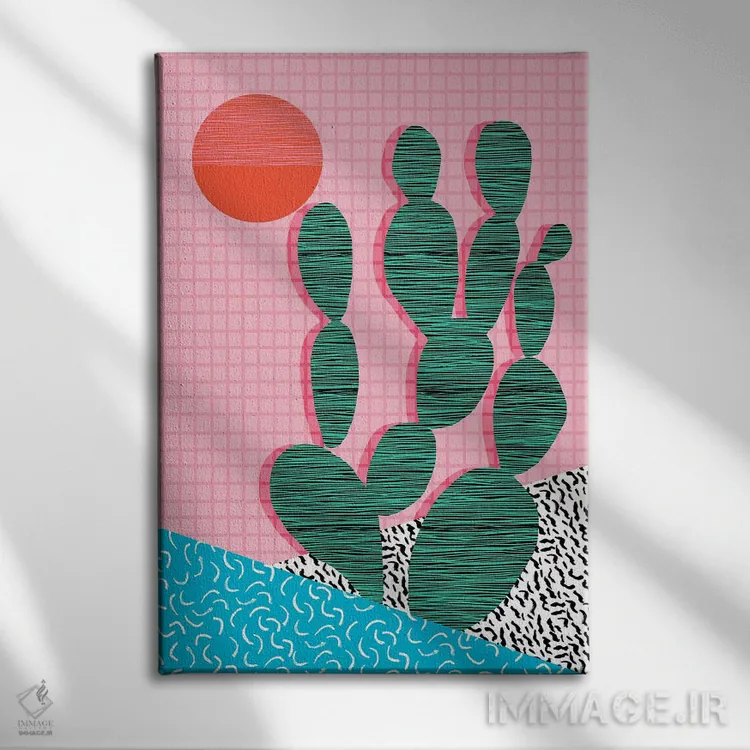 تابلو مدرن سلام اثر واکـا دیزاینز - نمای روبهرو روی دیوار