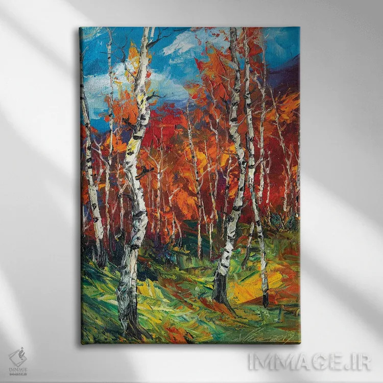 تابلو دکوراتیو توس پاییزی II اثر ویلسون لاو - نمای روبهرو روی دیوار