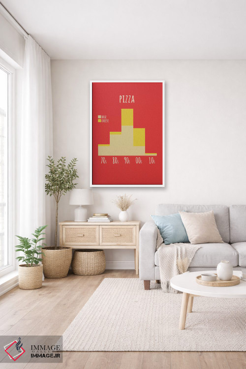 تابلو مینیمال پیتزا اثر استیفن وایل دیش - D3W